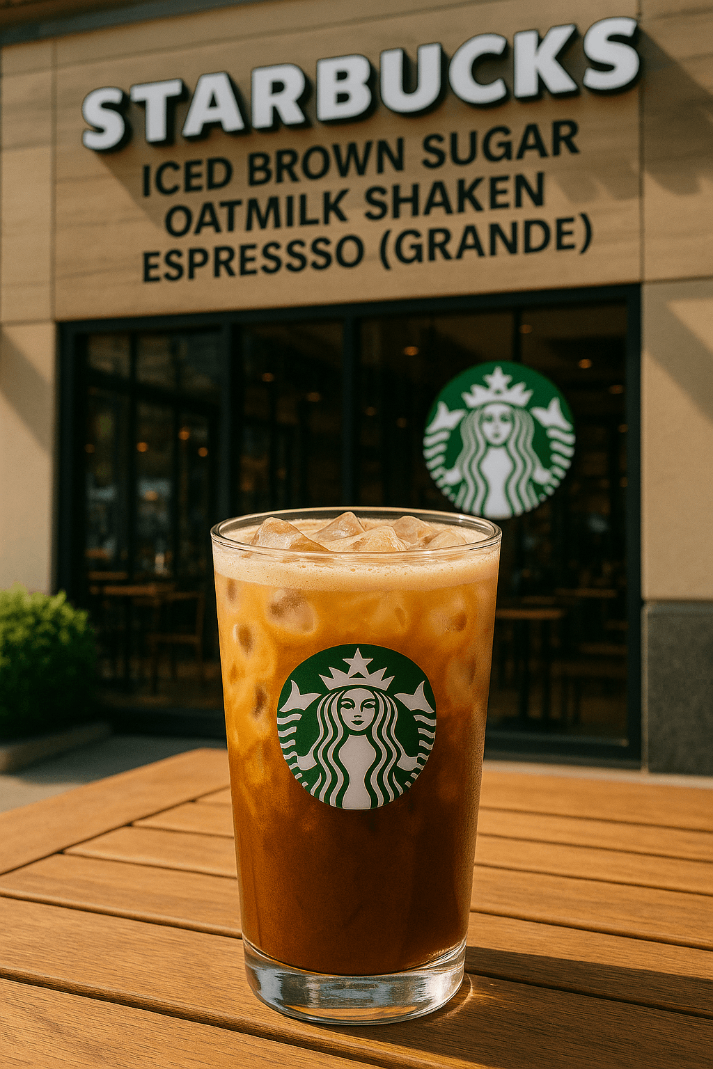 Iced Brown Sugar Oatmilk Shaken Espresso (Grande)