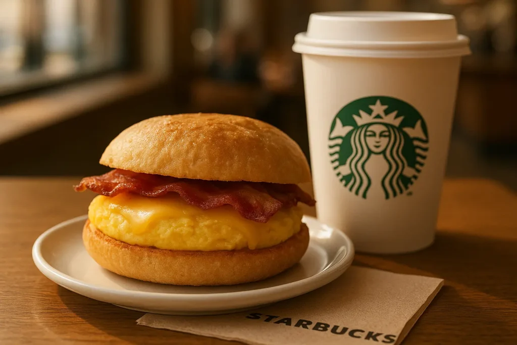Bacon, Gouda & Egg Sandwich at starbucks