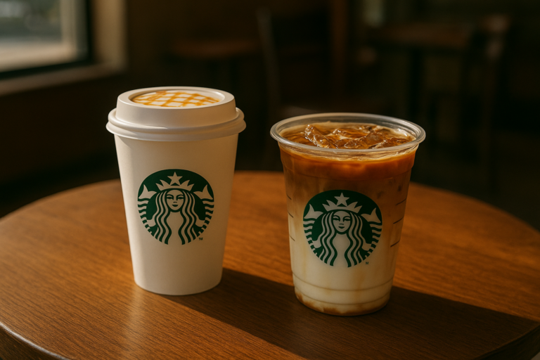 Starbucks caramel espresso drink checked using calorie calculator tool