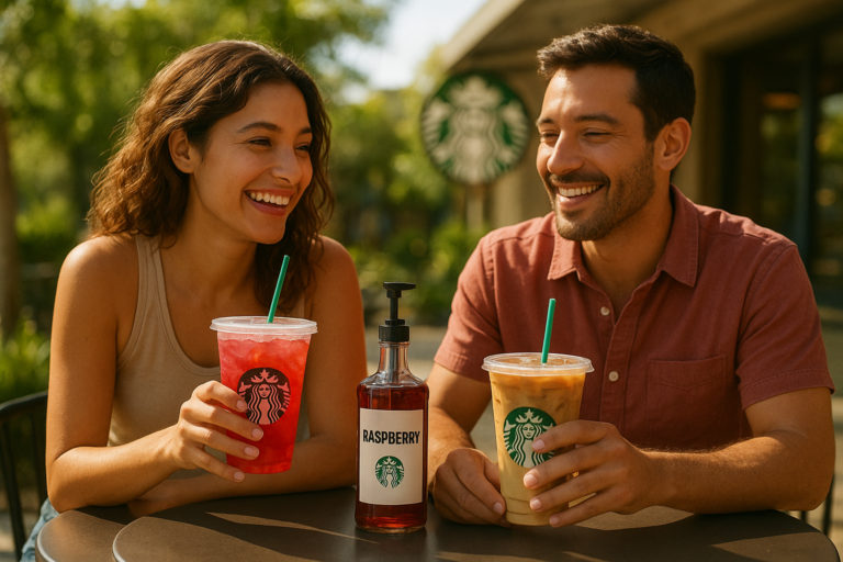 Starbucks syrup flavors and raspberry add in options 2026