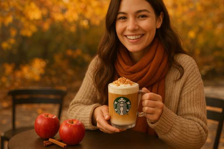 Apple crisp oatmilk drink checked using calorie calculator tool