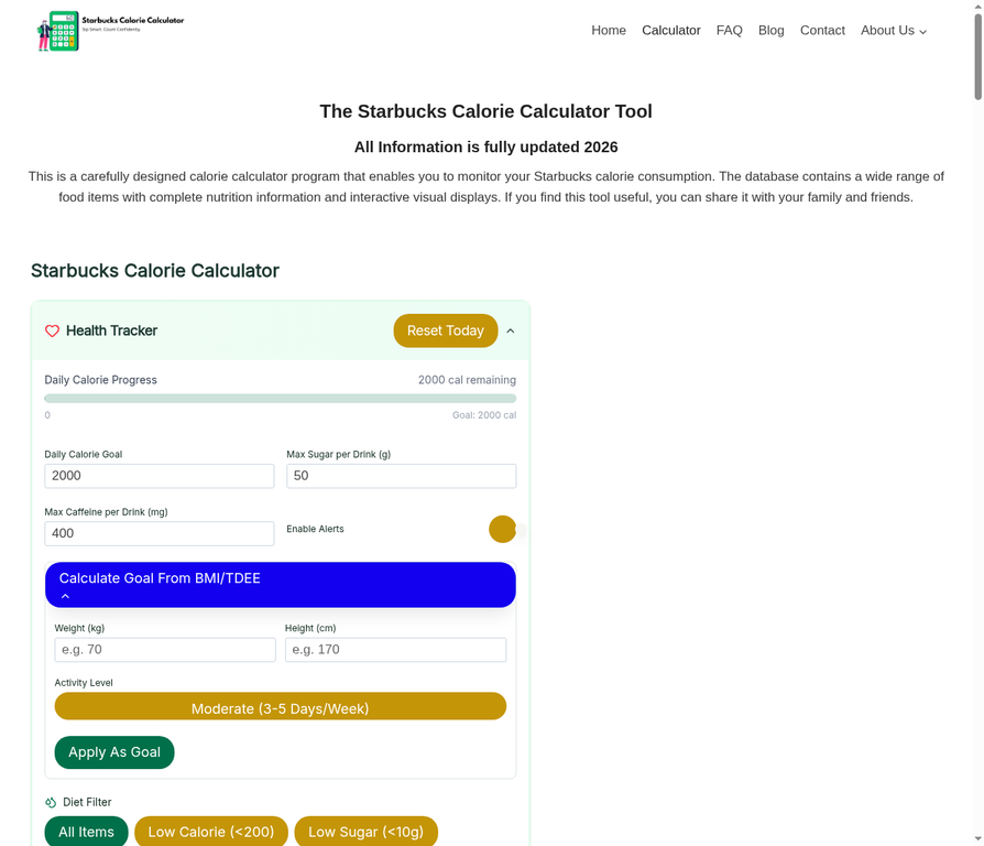 calculate goal from BMI/TDEE